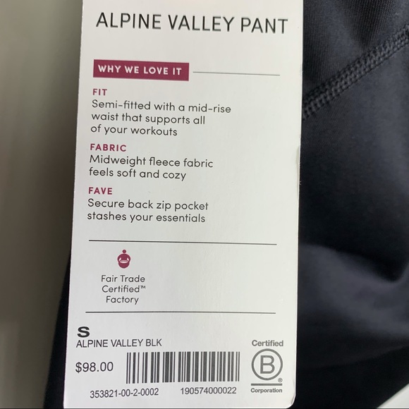 Athleta women’s alpine valley black pant SM - Picture 9 of 9